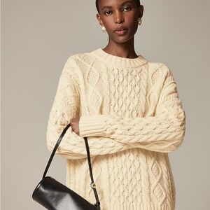 J.Crew Women's Cream Cable Knit Sweater